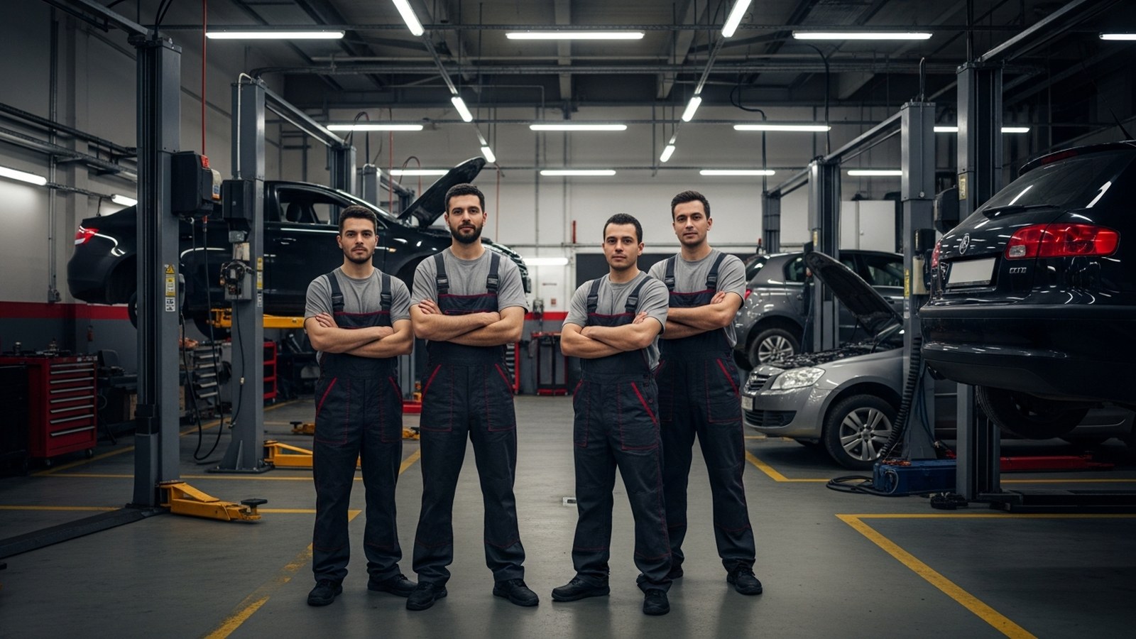 SÇ Grup Otomotiv ekibi atölyede